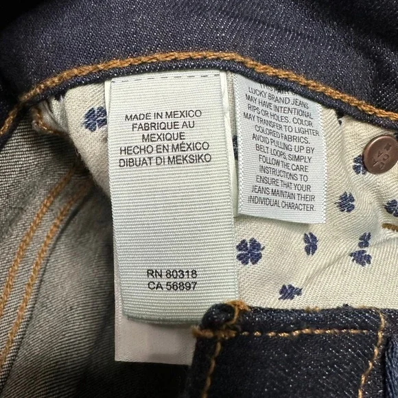 Lucky Brand Brooke Flare Jeans Womens 0/25 Dark Wash Mid Rise Super Stretch NEW - Picture 7 of 8